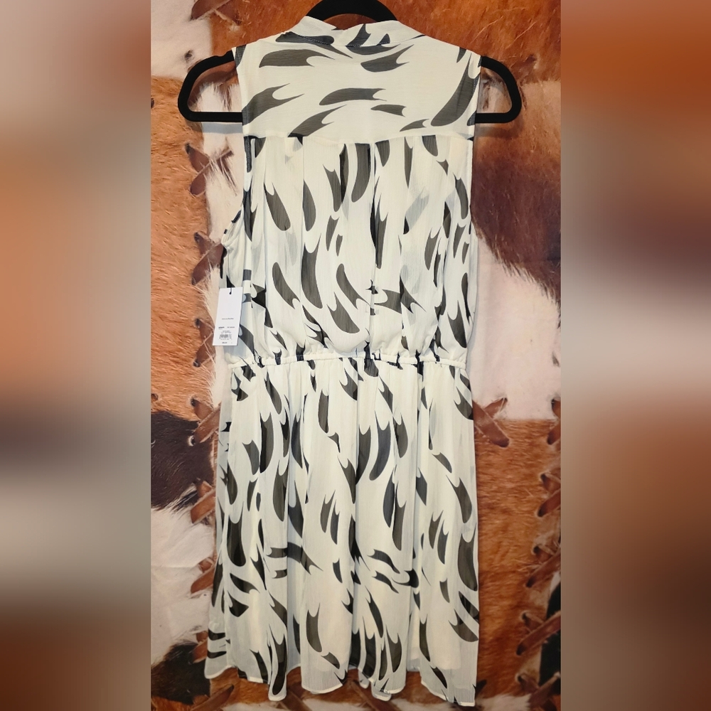 Nine West Black and White Patterned Midi Dress - Picture 3 of 3